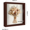 image:imageAmericanflat 11x11 Shadow Box Frame with ShatterResistant Glass  Silhouette Collection  Large Shadow Box Display Case for Tabletop and Wall Display  White with Soft Felt Back  Shatterresistant glass 15 inch interior depth displays keepsakes medals and memorabilia sawtooth hangers includedMahogany