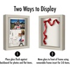 image:imageAmericanflat 11x11 Shadow Box Frame with ShatterResistant Glass  Silhouette Collection  Large Shadow Box Display Case for Tabletop and Wall Display  White with Soft Felt Back  Shatterresistant glass 15 inch interior depth displays keepsakes medals and memorabilia sawtooth hangers includedLight Wood