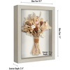 image:imageAmericanflat 11x11 Shadow Box Frame with ShatterResistant Glass  Silhouette Collection  Large Shadow Box Display Case for Tabletop and Wall Display  White with Soft Felt Back  Shatterresistant glass 15 inch interior depth displays keepsakes medals and memorabilia sawtooth hangers includedLight Wood
