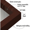 image:imageAmericanflat 11x11 Shadow Box Frame with ShatterResistant Glass  Silhouette Collection  Large Shadow Box Display Case for Tabletop and Wall Display  White with Soft Felt Back  Shatterresistant glass 15 inch interior depth displays keepsakes medals and memorabilia sawtooth hangers includedMahogany