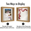 image:imageAmericanflat 11x11 Shadow Box Frame with ShatterResistant Glass  Silhouette Collection  Large Shadow Box Display Case for Tabletop and Wall Display  White with Soft Felt Back  Shatterresistant glass 15 inch interior depth displays keepsakes medals and memorabilia sawtooth hangers includedDark Oak