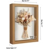image:imageAmericanflat 11x11 Shadow Box Frame with ShatterResistant Glass  Silhouette Collection  Large Shadow Box Display Case for Tabletop and Wall Display  White with Soft Felt Back  Shatterresistant glass 15 inch interior depth displays keepsakes medals and memorabilia sawtooth hangers includedDark Oak