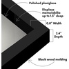 image:imageAmericanflat 11x11 Shadow Box Frame with ShatterResistant Glass  Silhouette Collection  Large Shadow Box Display Case for Tabletop and Wall Display  White with Soft Felt Back  Shatterresistant glass 15 inch interior depth displays keepsakes medals and memorabilia sawtooth hangers includedBlack