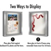 image:imageAmericanflat 11x11 Shadow Box Frame with ShatterResistant Glass  Silhouette Collection  Large Shadow Box Display Case for Tabletop and Wall Display  White with Soft Felt Back  Shatterresistant glass 15 inch interior depth displays keepsakes medals and memorabilia sawtooth hangers includedSilver