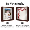 image:imageAmericanflat 11x11 Shadow Box Frame with ShatterResistant Glass  Silhouette Collection  Large Shadow Box Display Case for Tabletop and Wall Display  White with Soft Felt Back  Shatterresistant glass 15 inch interior depth displays keepsakes medals and memorabilia sawtooth hangers includedMahogany