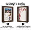 image:imageAmericanflat 11x11 Shadow Box Frame with ShatterResistant Glass  Silhouette Collection  Large Shadow Box Display Case for Tabletop and Wall Display  White with Soft Felt Back  Shatterresistant glass 15 inch interior depth displays keepsakes medals and memorabilia sawtooth hangers includedWalnut