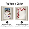 image:imageAmericanflat 11x11 Shadow Box Frame with ShatterResistant Glass  Silhouette Collection  Large Shadow Box Display Case for Tabletop and Wall Display  White with Soft Felt Back  Shatterresistant glass 15 inch interior depth displays keepsakes medals and memorabilia sawtooth hangers includedLight Wood