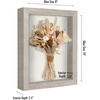 image:imageAmericanflat 11x11 Shadow Box Frame with ShatterResistant Glass  Silhouette Collection  Large Shadow Box Display Case for Tabletop and Wall Display  White with Soft Felt Back  Shatterresistant glass 15 inch interior depth displays keepsakes medals and memorabilia sawtooth hangers includedDriftwood