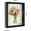 image:imageAmericanflat 11x11 Shadow Box Frame with ShatterResistant Glass  Silhouette Collection  Large Shadow Box Display Case for Tabletop and Wall Display  White with Soft Felt Back  Shatterresistant glass 15 inch interior depth displays keepsakes medals and memorabilia sawtooth hangers includedBlack