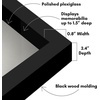 image:imageAmericanflat 11x11 Shadow Box Frame with ShatterResistant Glass  Silhouette Collection  Large Shadow Box Display Case for Tabletop and Wall Display  White with Soft Felt Back  Shatterresistant glass 15 inch interior depth displays keepsakes medals and memorabilia sawtooth hangers includedBlack
