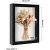 image:imageAmericanflat 11x11 Shadow Box Frame with ShatterResistant Glass  Silhouette Collection  Large Shadow Box Display Case for Tabletop and Wall Display  White with Soft Felt Back  Shatterresistant glass 15 inch interior depth displays keepsakes medals and memorabilia sawtooth hangers includedBlack