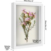 image:imageAmericanflat 11x11 Shadow Box Frame with ShatterResistant Glass  Silhouette Collection  Large Shadow Box Display Case for Tabletop and Wall Display  White with Soft Felt Back  Shatterresistant glass 15 inch interior depth displays keepsakes medals and memorabilia sawtooth hangers includedWhite