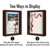 image:imageAmericanflat 11x11 Shadow Box Frame with ShatterResistant Glass  Silhouette Collection  Large Shadow Box Display Case for Tabletop and Wall Display  White with Soft Felt Back  Shatterresistant glass 15 inch interior depth displays keepsakes medals and memorabilia sawtooth hangers includedMahogany