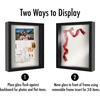 image:imageAmericanflat 11x11 Shadow Box Frame with ShatterResistant Glass  Silhouette Collection  Large Shadow Box Display Case for Tabletop and Wall Display  White with Soft Felt Back  Shatterresistant glass 15 inch interior depth displays keepsakes medals and memorabilia sawtooth hangers includedBlack