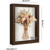 image:imageAmericanflat 11x11 Shadow Box Frame with ShatterResistant Glass  Silhouette Collection  Large Shadow Box Display Case for Tabletop and Wall Display  White with Soft Felt Back  Shatterresistant glass 15 inch interior depth displays keepsakes medals and memorabilia sawtooth hangers includedWalnut