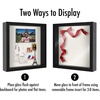 image:imageAmericanflat 11x11 Shadow Box Frame with ShatterResistant Glass  Silhouette Collection  Large Shadow Box Display Case for Tabletop and Wall Display  White with Soft Felt Back  Shatterresistant glass 15 inch interior depth displays keepsakes medals and memorabilia sawtooth hangers includedBlack