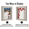 image:imageAmericanflat 11x11 Shadow Box Frame with ShatterResistant Glass  Silhouette Collection  Large Shadow Box Display Case for Tabletop and Wall Display  White with Soft Felt Back  Shatterresistant glass 15 inch interior depth displays keepsakes medals and memorabilia sawtooth hangers includedDriftwood