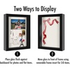 image:imageAmericanflat 11x11 Shadow Box Frame with ShatterResistant Glass  Silhouette Collection  Large Shadow Box Display Case for Tabletop and Wall Display  White with Soft Felt Back  Shatterresistant glass 15 inch interior depth displays keepsakes medals and memorabilia sawtooth hangers includedBlack