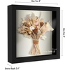 image:imageAmericanflat 11x11 Shadow Box Frame with ShatterResistant Glass  Silhouette Collection  Large Shadow Box Display Case for Tabletop and Wall Display  White with Soft Felt Back  Shatterresistant glass 15 inch interior depth displays keepsakes medals and memorabilia sawtooth hangers includedBlack