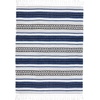 image:imageAmericanflat 50x70 Authentic Mexican Throw Blanket  Falsa Blanket  Soft Cotton Throw Blankets for Indoor or Outdoor  Use for Yoga Meditation or Beach  GrayBlue