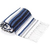 image:imageAmericanflat 50x70 Authentic Mexican Throw Blanket  Falsa Blanket  Soft Cotton Throw Blankets for Indoor or Outdoor  Use for Yoga Meditation or Beach  GrayBlue