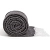image:imageAmericanflat 50x70 Authentic Mexican Throw Blanket  Falsa Blanket  Soft Cotton Throw Blankets for Indoor or Outdoor  Use for Yoga Meditation or Beach  GraySolid Grey