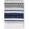 image:imageAmericanflat 50x70 Authentic Mexican Throw Blanket  Falsa Blanket  Soft Cotton Throw Blankets for Indoor or Outdoor  Use for Yoga Meditation or Beach  GrayBlue