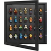 image:imageAmericanflat 11x11 Shadow Box Frame with ShatterResistant Glass  Silhouette Collection  Large Shadow Box Display Case for Tabletop and Wall Display  Driftwood with Soft Felt Back  Shatterresistant glass 15 inch interior depth displays keepsakes medals and memorabilia sawtooth hangers includedBlack  Minifigures Display Case