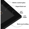 image:imageAmericanflat 12x16 Picture Frame  Matted to 8x12  Engineered Wood  Black  Shatterresistant glass hangs vertical or horizontal sawtooth hangers included use with or without mat
