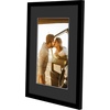 image:imageAmericanflat 12x16 Picture Frame  Matted to 8x12  Engineered Wood  Black  Shatterresistant glass hangs vertical or horizontal sawtooth hangers included use with or without mat