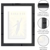 image:imageAmericanflat 15x26 Floating Picture Frame  Engineered Wood  Black  Photo floats between crystalclear glass Polished plexiglass front hangs vertical or horizontal sawtooth hangers includedPlaybill Frame