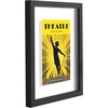 image:imageAmericanflat 15x26 Floating Picture Frame  Engineered Wood  Black  Photo floats between crystalclear glass Polished plexiglass front hangs vertical or horizontal sawtooth hangers includedPlaybill Frame