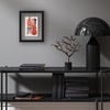 image:imageAmericanflat 15x26 Floating Picture Frame  Engineered Wood  Black  Photo floats between crystalclear glass Polished plexiglass front hangs vertical or horizontal sawtooth hangers includedPlaybill Frame