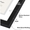 image:imageAmericanflat 15x26 Floating Picture Frame  Engineered Wood  Black  Photo floats between crystalclear glass Polished plexiglass front hangs vertical or horizontal sawtooth hangers includedDiploma Frame
