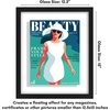 image:imageAmericanflat 15x26 Floating Picture Frame  Engineered Wood  Black  Photo floats between crystalclear glass Polished plexiglass front hangs vertical or horizontal sawtooth hangers includedMagazine Frame