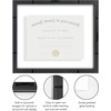 image:imageAmericanflat 15x26 Floating Picture Frame  Engineered Wood  Black  Photo floats between crystalclear glass Polished plexiglass front hangs vertical or horizontal sawtooth hangers includedDiploma Frame