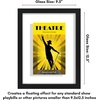 image:imageAmericanflat 15x26 Floating Picture Frame  Engineered Wood  Black  Photo floats between crystalclear glass Polished plexiglass front hangs vertical or horizontal sawtooth hangers includedPlaybill Frame