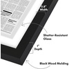 image:imageAmericanflat 15x26 Floating Picture Frame  Engineered Wood  Black  Photo floats between crystalclear glass Polished plexiglass front hangs vertical or horizontal sawtooth hangers includedNewspaper Frame