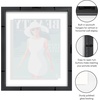image:imageAmericanflat 15x26 Floating Picture Frame  Engineered Wood  Black  Photo floats between crystalclear glass Polished plexiglass front hangs vertical or horizontal sawtooth hangers includedMagazine Frame