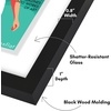 image:imageAmericanflat 15x26 Floating Picture Frame  Engineered Wood  Black  Photo floats between crystalclear glass Polished plexiglass front hangs vertical or horizontal sawtooth hangers includedMagazine Frame