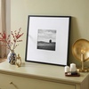 image:imageAmericanflat 18x24 Poster Frame  Matted to 8x10  Slim Molding  Black  Polished plexiglass front hangs vertical or horizontal sawtooth hangers included secure turntab backingBlack