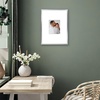 image:imageAmericanflat 18x24 Poster Frame  Matted to 8x10  Slim Molding  Black  Polished plexiglass front hangs vertical or horizontal sawtooth hangers included secure turntab backingSilver