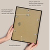 image:imageAmericanflat 18x24 Poster Frame  Matted to 8x10  Slim Molding  Black  Polished plexiglass front hangs vertical or horizontal sawtooth hangers included secure turntab backingBlack