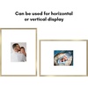 image:imageAmericanflat 18x24 Poster Frame  Matted to 8x10  Slim Molding  Black  Polished plexiglass front hangs vertical or horizontal sawtooth hangers included secure turntab backingGold