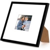 image:imageAmericanflat 18x24 Poster Frame  Matted to 8x10  Slim Molding  Black  Polished plexiglass front hangs vertical or horizontal sawtooth hangers included secure turntab backingBlack