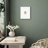 image:imageAmericanflat 18x24 Poster Frame  Matted to 8x10  Slim Molding  Black  Polished plexiglass front hangs vertical or horizontal sawtooth hangers included secure turntab backingWhite