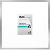 image:imageAmericanflat 18x24 Poster Frame  Matted to 8x10  Slim Molding  Black  Polished plexiglass front hangs vertical or horizontal sawtooth hangers included secure turntab backingSilver