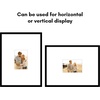 image:imageAmericanflat 18x24 Poster Frame  Matted to 8x10  Slim Molding  Black  Polished plexiglass front hangs vertical or horizontal sawtooth hangers included secure turntab backingBlack