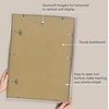 image:imageAmericanflat 18x24 Poster Frame  Matted to 8x10  Slim Molding  Black  Polished plexiglass front hangs vertical or horizontal sawtooth hangers included secure turntab backingSilver