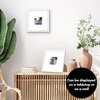 image:imageAmericanflat 18x24 Poster Frame  Matted to 8x10  Slim Molding  Black  Polished plexiglass front hangs vertical or horizontal sawtooth hangers included secure turntab backingWhite